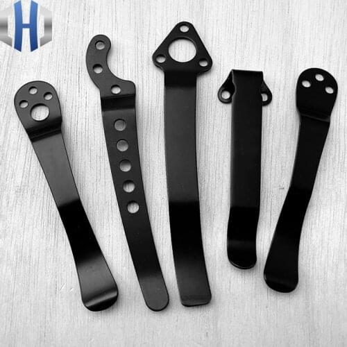 DIY Folding Knife Back Clip Stainless Steel Pocket Clip Tool DIY Accessories Back Clip Custom Folding Knife Back Clip Holder EDC
