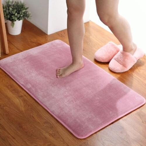 Modern Simple Style White Pink Plush Hogar Kitchen Hbo Bath Mat Carpet Home Entrance Doormat Bedroom Living Room Floor Mats Rug