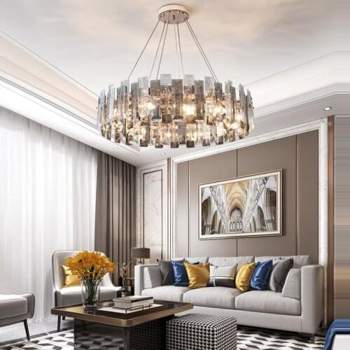 Modern Luxury Crystal Pendant Lights Lustre Indoor Lighting Lamp Home Bedroom Living Dining Room Led Decor Hanging Light Fixture