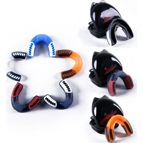 1set Sports Teeth Braces Children Adult Taekwondo Sanda Boxing One-sided Teeth Basketball Braces With Portable Storage Box
