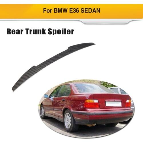 E36 Carbon Fiber Rear Trunk Boot Wing Lip Spoiler for BMW 3 Series E36 Sedan 1991-1998