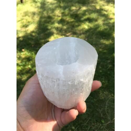 Raw selenite Crystal candelabrm reiki healing Mental Clarity gypsum crystal candleholder remove negative energy Decor