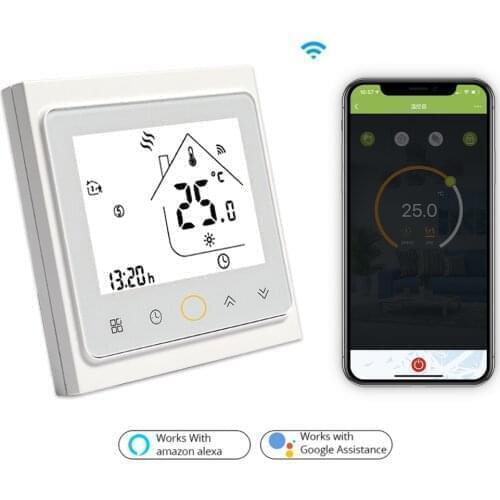 WiFi Smart Thermostat Temperature Controller for Water/Electric floor Heating Water/Gas Boiler Works with Alexa Google Home