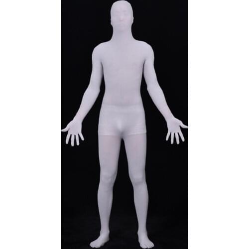 Unisex 80D Any Cut Lycra Bodysuit Cosplay Self Bondage Zentai Five Fingers Toes Tights Bodystocking Full Body Suit Seamless Body