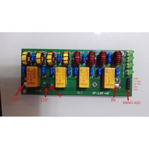 1pcs Assembled 12v 100W 3.5Mhz-30Mhz HF power amplifier low pass filter