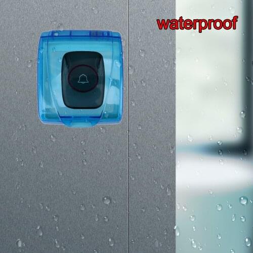 Waterproof Doorbell Cover Wireless Tough Smart Doorbell Ring Chime Button Outdoor Transparent Double-Sided Tape Transmitter New