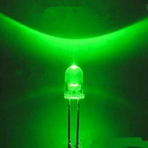 1000pcs/lot Transparent 3mm LED green light-emitting diode F3 green Colour Round LED