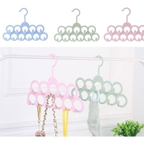 11Holes Clothes Tie Belt Shawl Scarf Hanger Display Holder Closet Organizer Hook