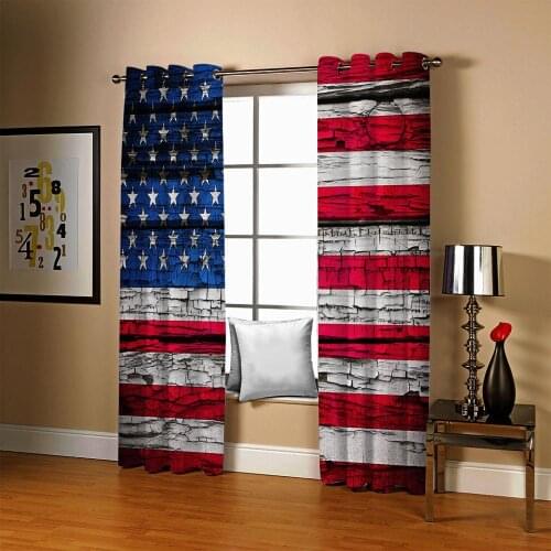 3D Living Room Window Curtain Creative national flag Curtains For Bedroom Photo Luxury Curtains For Home and kitchen