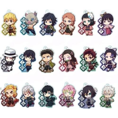 Anime Cospaly Jewelry Demon Slayer Lovely Cute Acrylic Key Chain Funny Cartoon For Men Women Gift