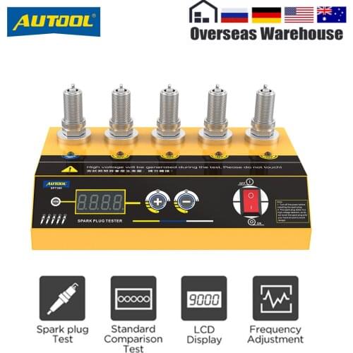 AUTOOL SPT360 Car Spark Plug Tester 220V Automotive Diagnostic Tool Five Holes Motorcycle Spark Plug Ignition Detector