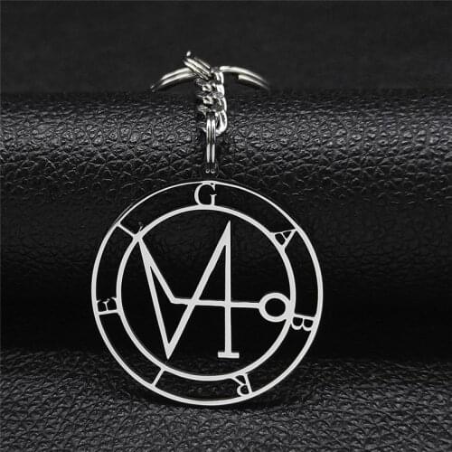 Archangel Raphael Key Chain Angel Bow Uriel Sigil Amulet seal of God Pin Stainless Steel Jewelry llaveros para mujer K77778B