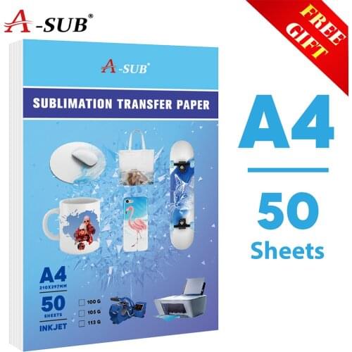 Sublimation heat transfer paper A4 113g 50sheetsfor for Any Inkjet Printer with Sublimation Ink