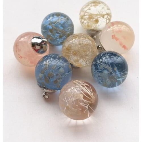 50 Pieces/lot Mix Colors Diameter 15mm Resin Beads Charms DIY Handmade Pendants charms for Jewelry Accessoriea
