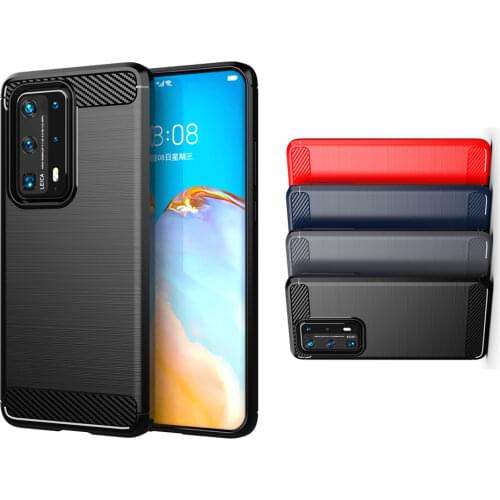 Carbon Fiber Cases For Huawei P40 Pro Plus P40 P40 Lite E P20 Lite 2019 P30 Lite P Smart S P20 Lite 2019 P40 Pro Plus Phone Case