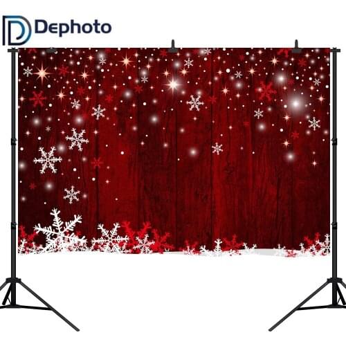Dephoto Photography Backdrops Red Wooden Wall Photo Background Newborn Christmas Backdrop Christmas Gift Decorations