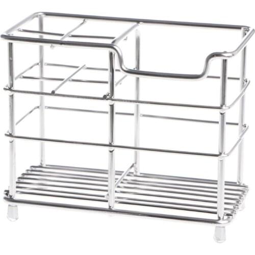 Toothbrush Holder Toiletries Organizer Toothpaste Stand Storage Rack Stainless Steel Bathroom Caddy For Kitchen Household Articl