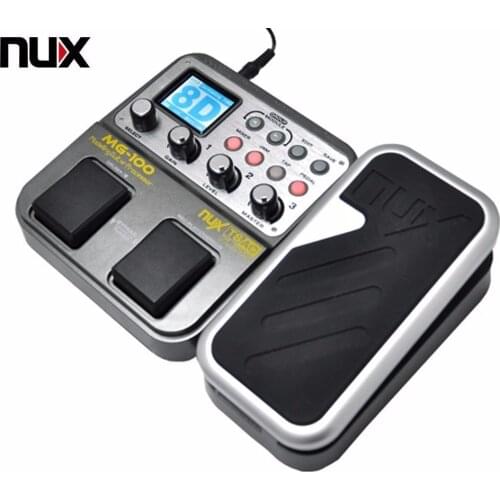 NUX MG-100 Modeling Guitar Processor Guitar Effect Pedal Drum Tuner Recorder 58 Effect 72 Preset Multi-function US Plug