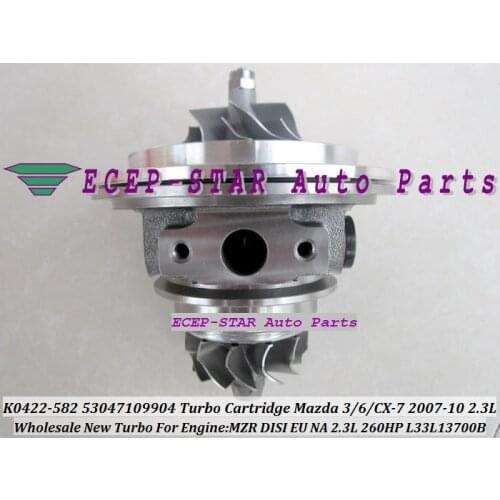 Turbo CHRA Cartridge K0422-582 53047109904 53047109907 L33L13700B K0422 582 For Mazda 3 6 CX-7 2007-10 MZR DISI EU/NA 2.3L 260HP