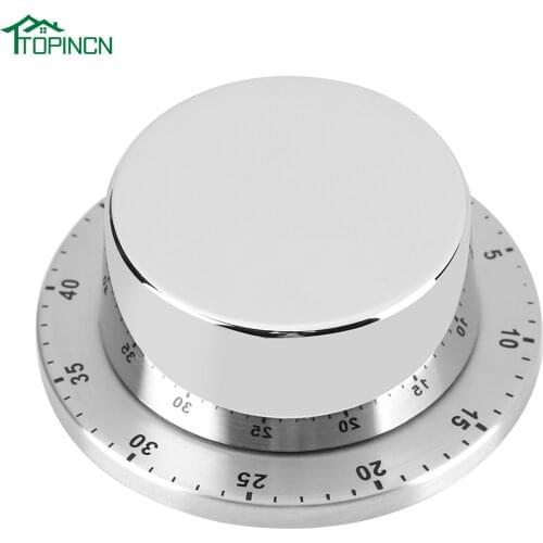 Stainless Steel Kitchen Timer with Magnetic Base Manual Mechanical Cooking Timer Countdown Cooking Baking Tools Kitchen Gadgets