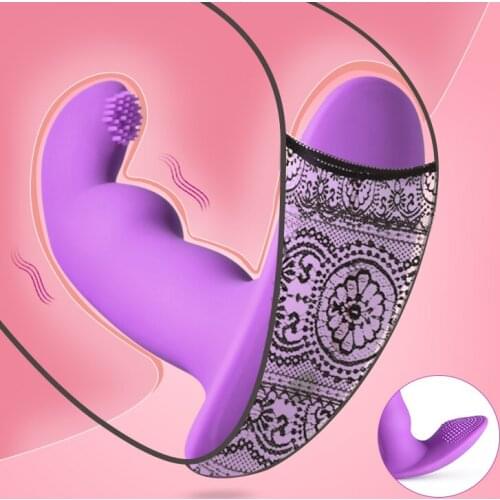 Lay On Wearable Butterfly Dildo Vibrator Female Masturbator G-spot Clitoris Stimulator Anal Massage Adult Sex Toys for Women