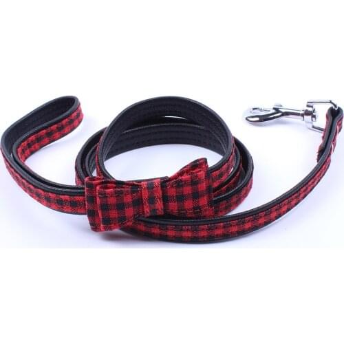 Small Pet Dog Cat Velvet PU Leather With Lovely Bow Pet Puppy Neck Strap 3 Colours 2 Sizes