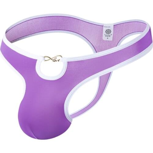 Mens Underwear Thongs Ice Silk Bikini Gay Lingerie Hollow Out Sexy Slip Penis Pouch Jockstrap G-String Shorts Exotic Underpants