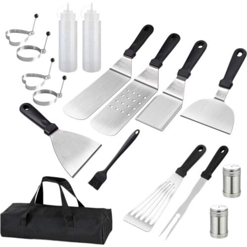 18Pcs Outdoor Griddle Accessories Kit for Blackstone Grill Griddle Spatula Scraper Combination Home Cooking Accessories
