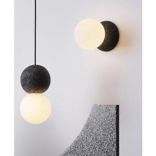 Nordic pendant lights glass ball bedroom LED pendant lights Home Decoration E27 Light Fixture luminaria pendente hanglamp