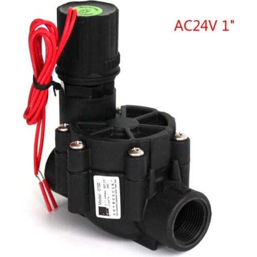 3/4" 1" Normally Closed Solenoid Valve 220V/24V Nylon Water Valve for Garden 16FA