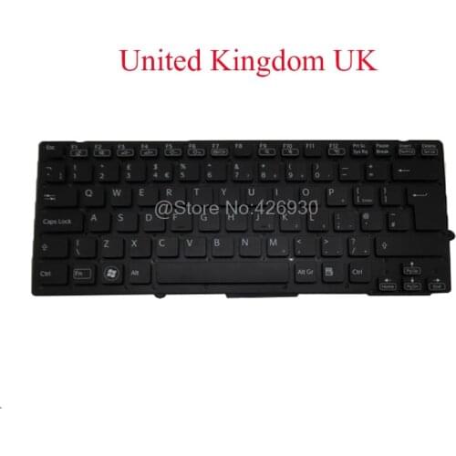 Backlit UK Keyboard For SONY For VAIO VPCSA VPCSB VPCSC VPCSD Series 9Z.N6BBF.00U 148949781 55010S1B2G0-035-G United Kingdom