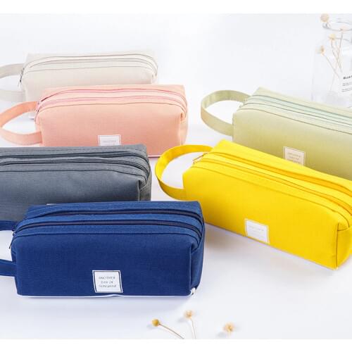 Yisuremia High Capacity Kawaii Aesthetic Pencil Cases Canvas Pen Bags Box Organizer Boy Girl Kids Gift School Supplie Stationery