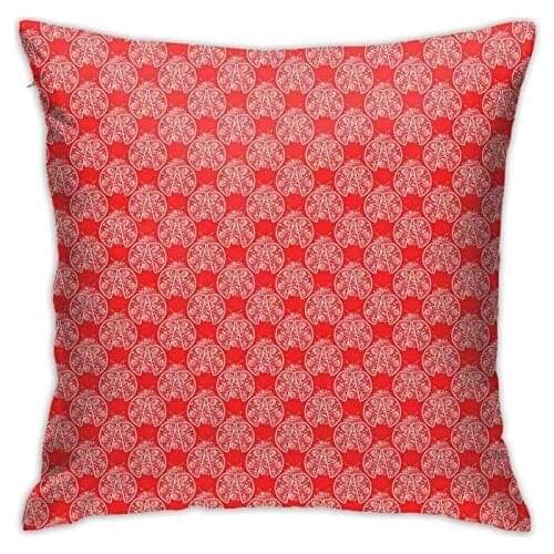 Personalized Abraction Flower and Heart n Wings On Warm Backdrop Monochrome Animal Design Decorative Pillow Cover Printed