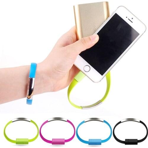 Portable Noodle Usb Charger Cable Sync Data Bracelet Wrist Band Charger for IPhone 8 7 6 Samsung Galaxy HTC LG 22cm 300pcs