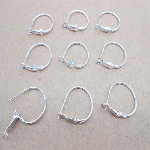 100Pcs 925 Sterling Silver Big Circle Wire Hoops Loop Earrings Diy Dangle Earring Jewelry Making Accessories 20MM 30MM