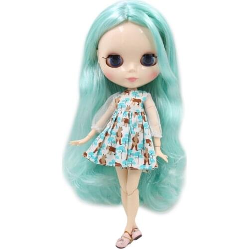 ICY DBS Blyth 1/6 BJD Fresh green soft long straight hair for girl present DIY white skin nude joint body BL136/4268
