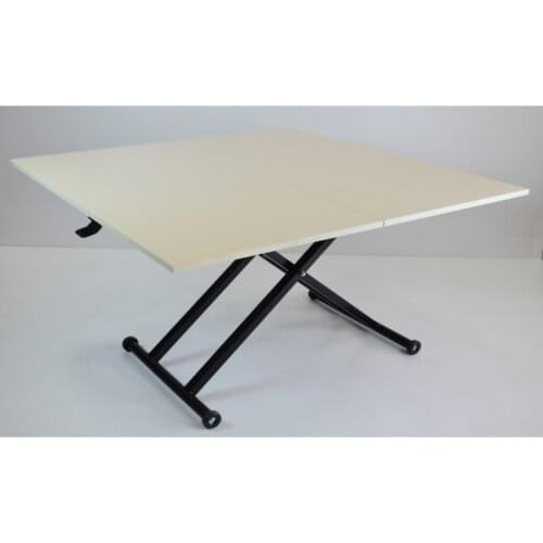 Modern Intelligent Coffee table Top table Mdf White Bottom Mechanism Black Color coffe table