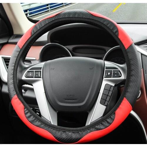 Universal Carbon Fiber Car Steering Wheel Cover for Geely SC7 MK CK Cross Gleagle Fiat Punto 500 Palio Argo grande