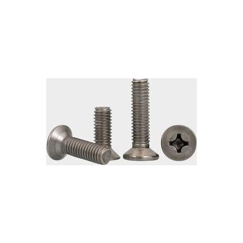 2pcs M2 titanium alloy Phillips countersunk screws cross flat head machine teeth screw mechanical bolt 3mm-10mm lenght
