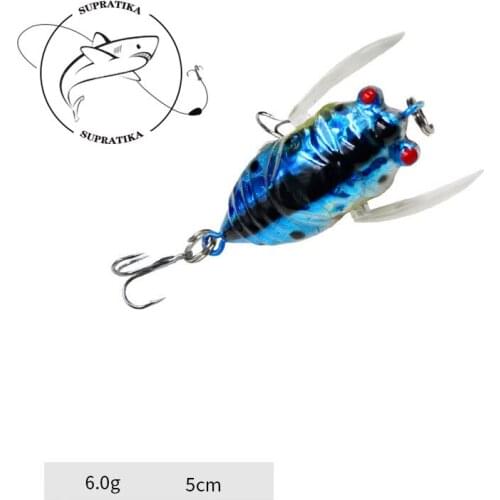 5cm/6g Artificial Luminous CicadaLure Professional Plastic Insect Bait Anti-Corrosion Bionic Freshwater Insect Lure Hard Bait