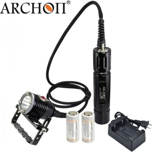 ARCHON DH26 WH32 Diving Spotlight CREE XM-L2 U2 max 1100 lumen underwater 100 meter waterproof Dive light with battery charger