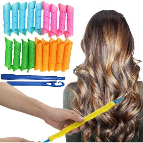 18 PCS Portable Magic Hair Curler Hair Styling Accessories Hair Curlers Non-Damaging Wave Formers Styling Tool DIY Hair Rollers