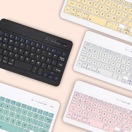 Bluetooth Keyboard Mini Rechargeable Wireless Keyboard For Tablet Laptop Smartphone iPad Support IOS Android Phone Portable