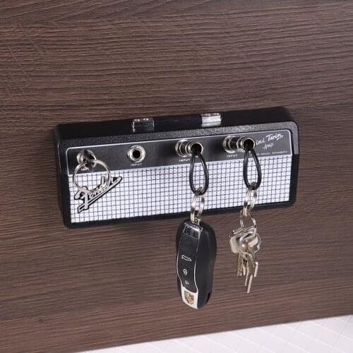 Key Storage Guitar Keychain Holder Electric Key Rack Amp Vintage Amplifier Key Ring Accessory Key Base Creative key Home Storage