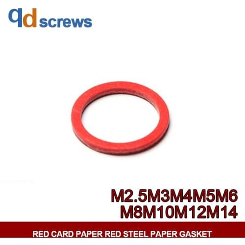 M2.5M3M4M5M6M8M10M12M14 Red Card Paper Red Steel Paper Insulation Gasket