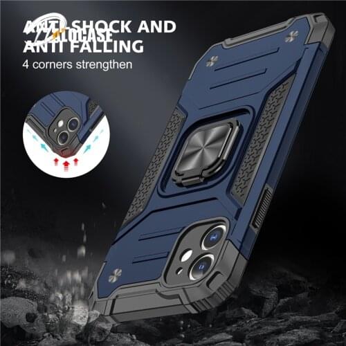Magnetic Metal Finger Ring Holder Case For iPhone 12 Mini 11 Pro Max Back Cover for iPhone Xs Max XR X 8 7 6 6s Plus SE 2020