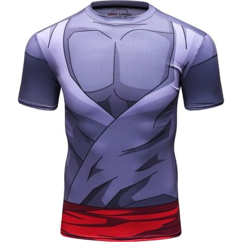2021 Summer New Mens Short Sleeve Running Fitness T Shirt MMA Gym Running Top Digital Sublimation Printed Rash Guard