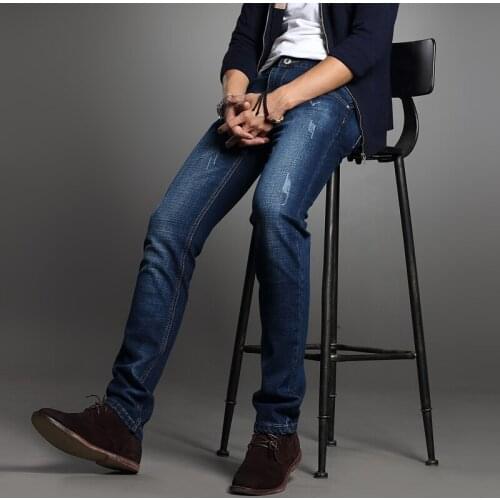 Men Jeans Homme Pants Biker Spijkerbroek Mannen Jean Hombre Moto Vaqueros Blue Masculina Skinny Joggers Stretch Man Brand