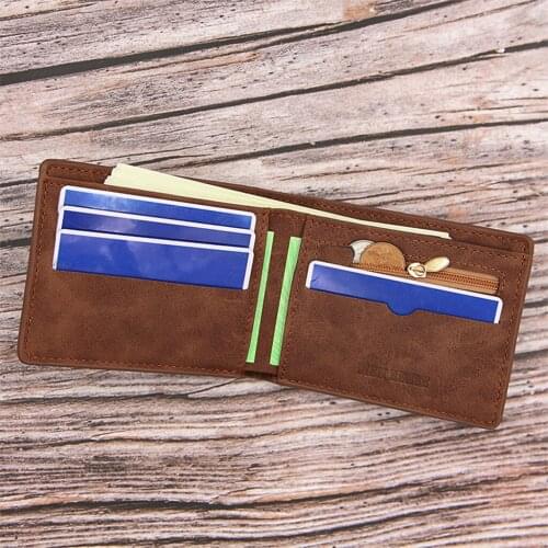 Mens PU Leather Vintage Short Wallet Credit Card Holder Bifold Business Purse