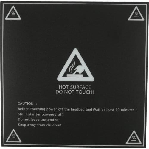 7 Size Heat Paper For 3D Printer Heat Hot Bed Sticker Coordinate Printed Hot Bed Surface Sticker Black For Printer Platform